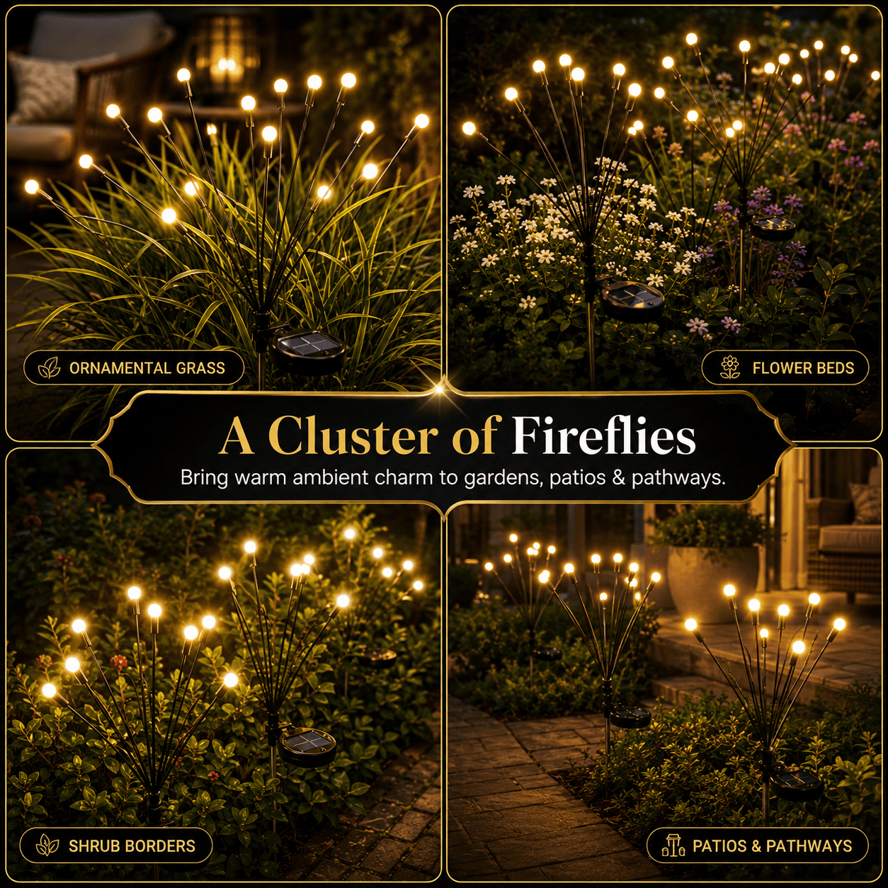 🔥Last Day 49% OFF- Solar Powered Firefly Garden Light
