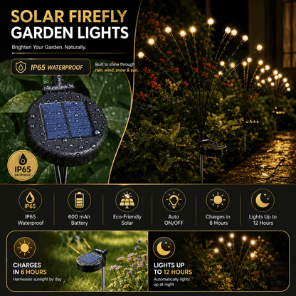 🔥Last Day 49% OFF- Solar Powered Firefly Garden Light