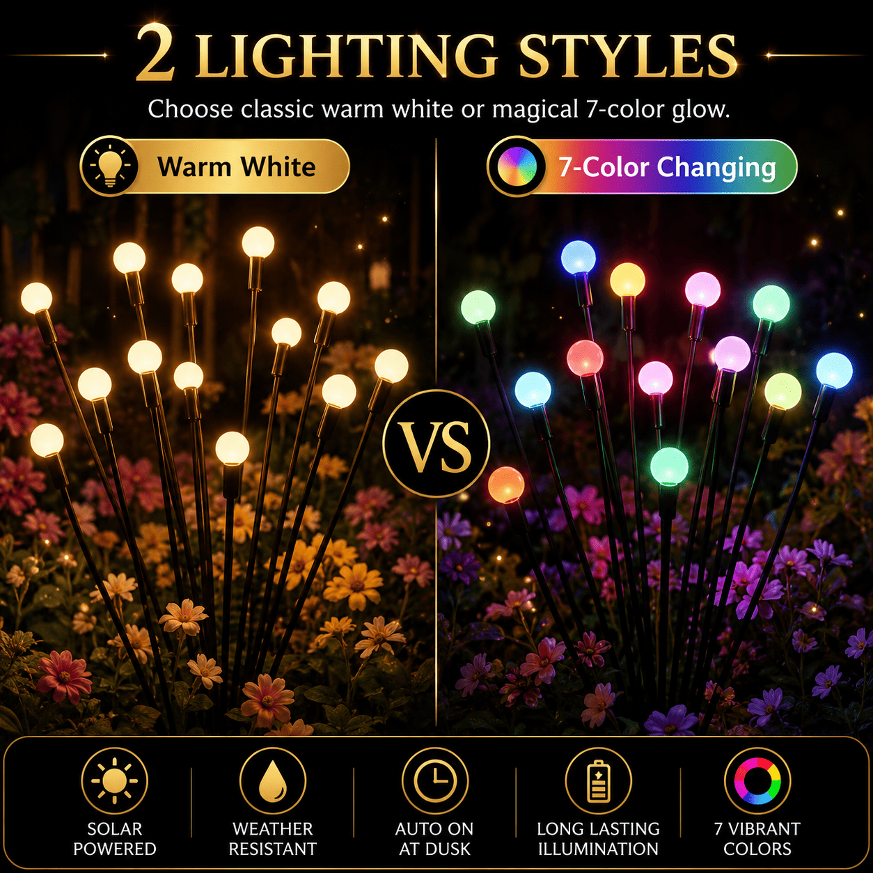 🔥Last Day 49% OFF- Solar Powered Firefly Garden Light