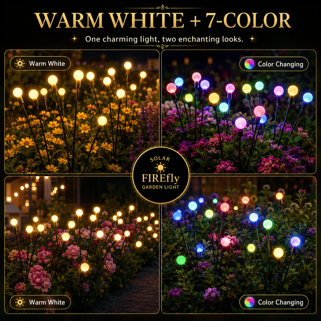 🔥Last Day 49% OFF- Solar Powered Firefly Garden Light