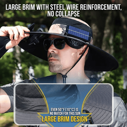 Stay Ice-Cold Under the Blazing Sun – The 2-in-1 Solar Powered Cooling Hat with Mist Spray.