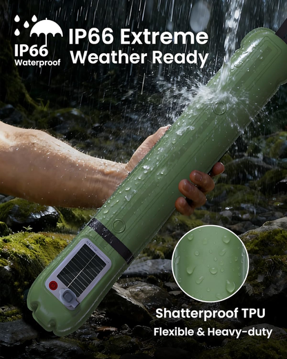 Inflatable Solar Camping Light – Waterproof LED Tube Lantern with USB Power Bank & Magnetic Mount for Tent, Hiking, Emergency