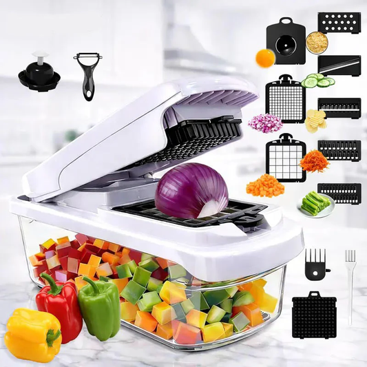 15-in-1 Vegetable Chopper | Multifunctional Food Cutter with Container