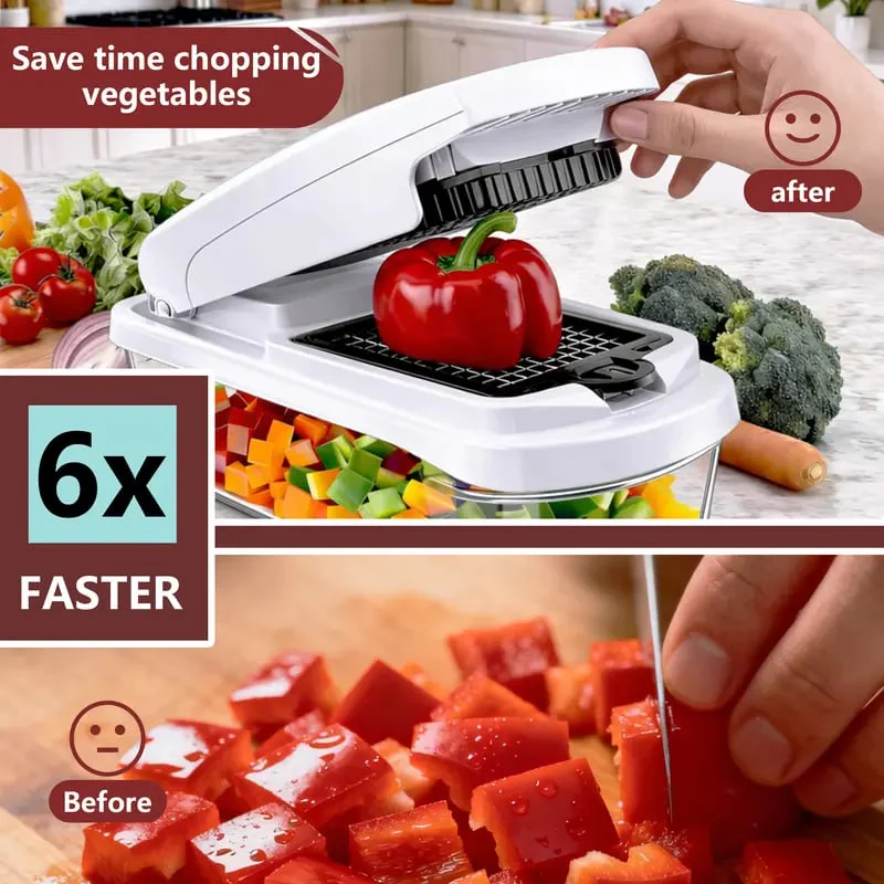 15-in-1 Vegetable Chopper | Multifunctional Food Cutter with Container
