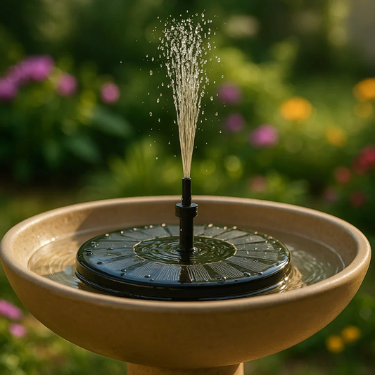 AhiSpring Solar-Powered Fountain ✨ Kiwi Garden Oasis, No Wires No Hassle