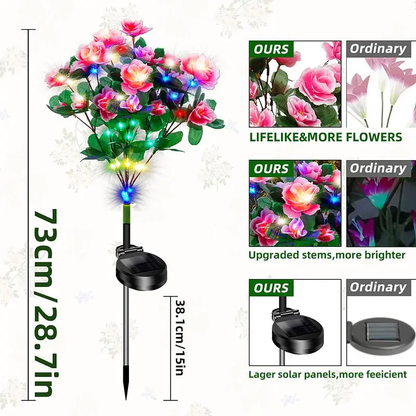 🎁Hot Sale Promotion 49% OFF Outdoor waterproof azalea solar lights