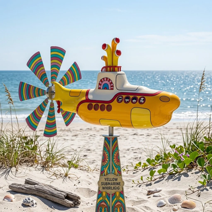 Retro Yellow Submarine Wind Spinner