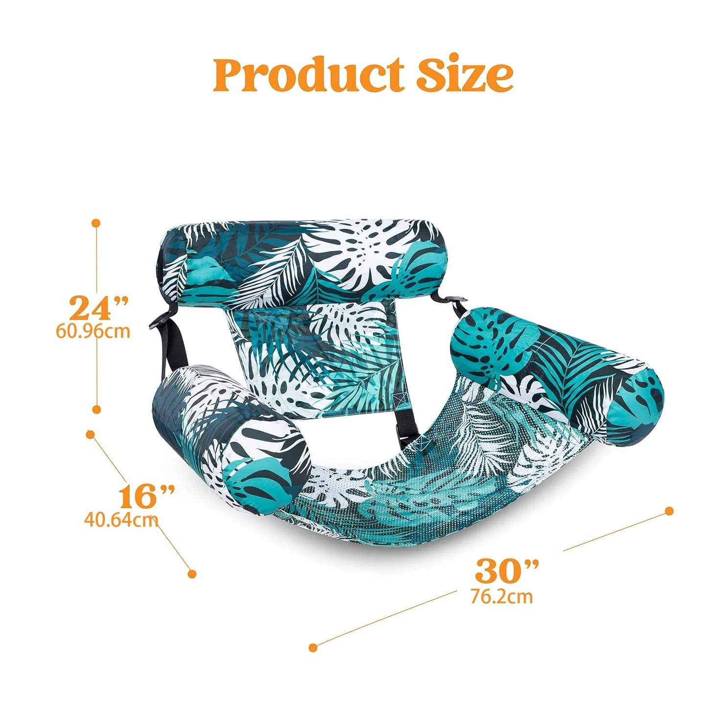 4-in-1 Inflatable Pool Float Hammock with Headrest &amp; Armrests