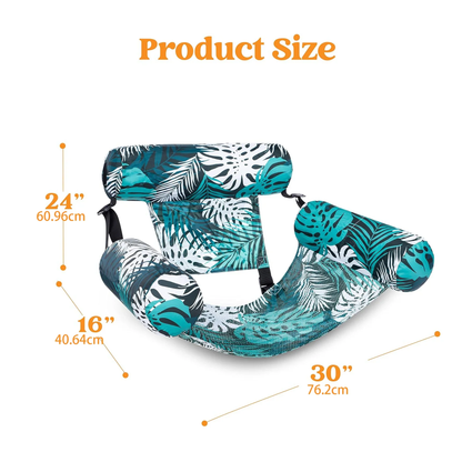 4-in-1 Inflatable Pool Float Hammock with Headrest &amp; Armrests
