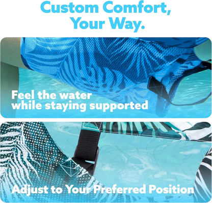 4-in-1 Inflatable Pool Float Hammock with Headrest &amp; Armrests