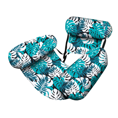 4-in-1 Inflatable Pool Float Hammock with Headrest &amp; Armrests