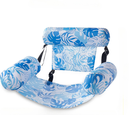 4-in-1 Inflatable Pool Float Hammock with Headrest &amp; Armrests