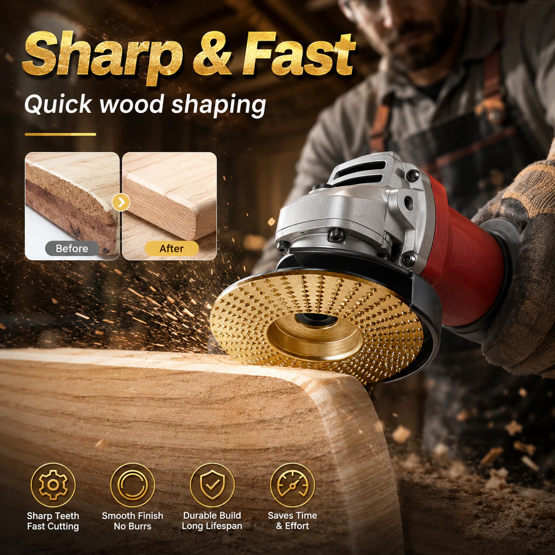 Stop Sanding by Hand – Professional Wood Grinding Wheel