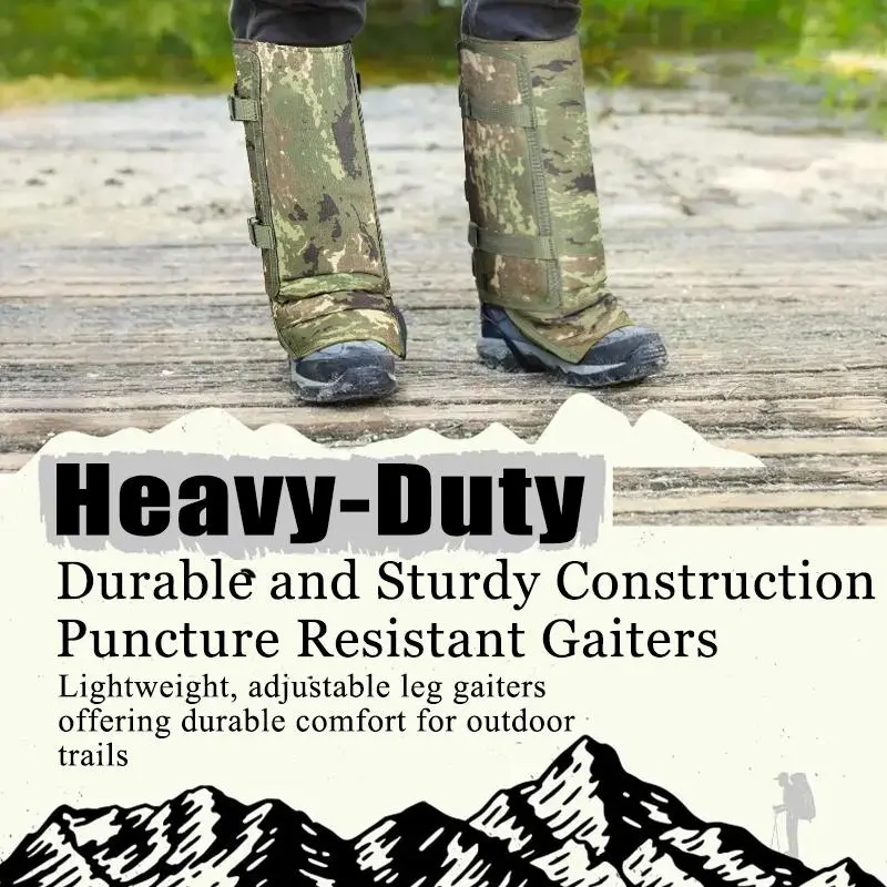 Heavy-Duty Outdoor Protective Leg Gaiters – Adjustable Puncture-Resistant Shin Guards for Hiking, Hunting & Yard Work