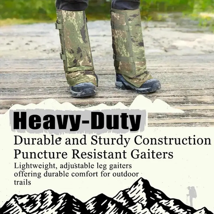 Heavy-Duty Outdoor Protective Leg Gaiters – Adjustable Puncture-Resistant Shin Guards for Hiking, Hunting & Yard Work