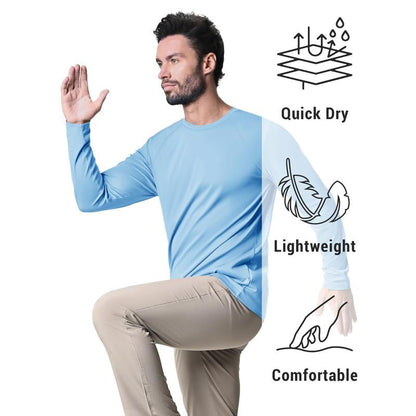 Men’s UPF 50+ Lightweight Quick-Dry Long Sleeve Sun Protection Shirt