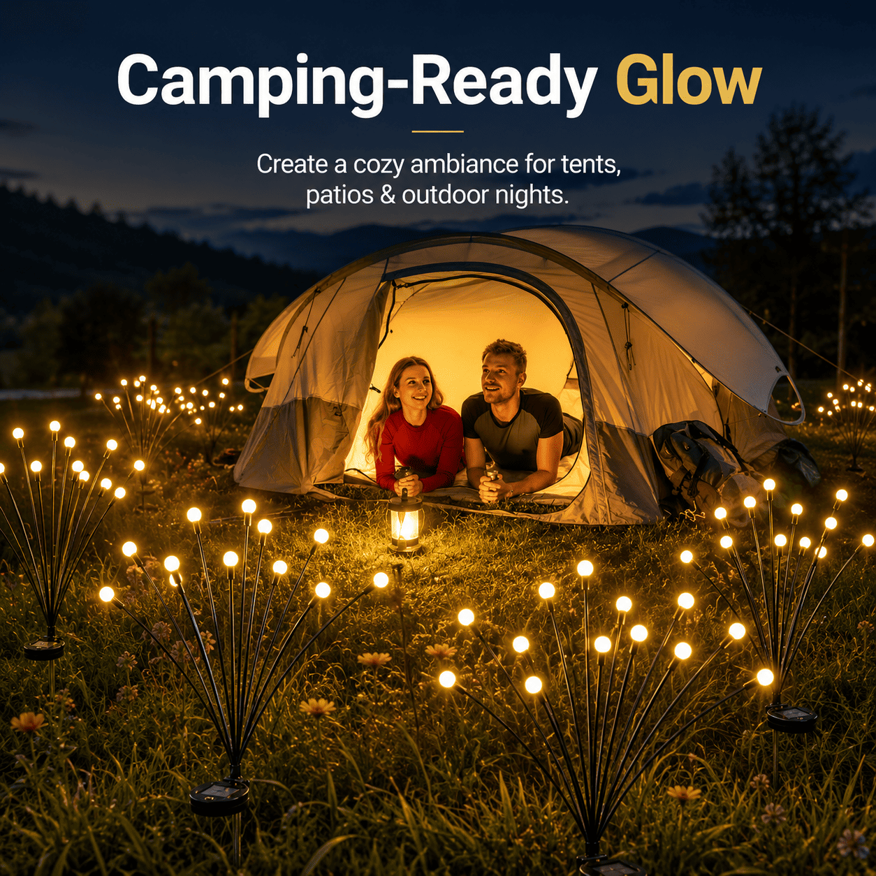 🔥Last Day 49% OFF- Solar Powered Firefly Garden Light