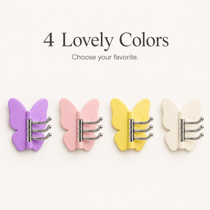 Butterfly Adhesive Multi-Hook Organizer – No-Drill Space-Saving Storage Hook