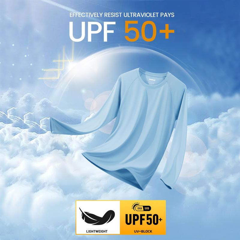 Men’s UPF 50+ Lightweight Quick-Dry Long Sleeve Sun Protection Shirt