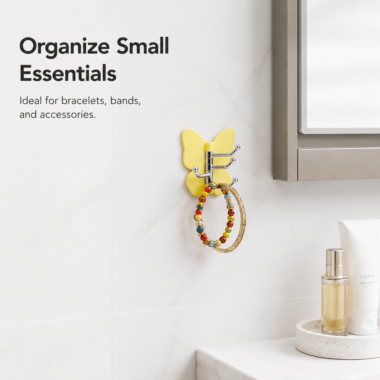 Butterfly Adhesive Multi-Hook Organizer – No-Drill Space-Saving Storage Hook