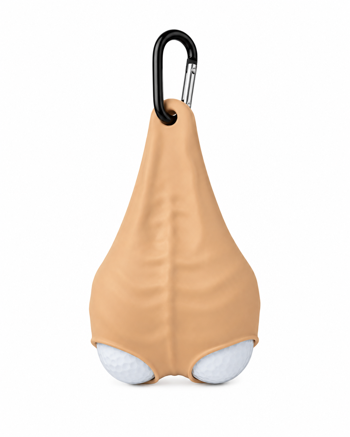 Funny Silicone Golf Ball Holder Gift Set with Towel & Carabiner