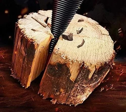 Firewood Splitting Drill Bit – High-Carbon Steel Wood Splitter Cone with Round, Square & Hex Shank Options