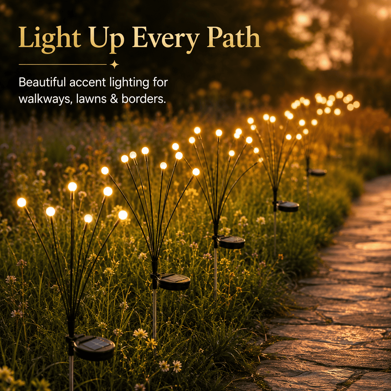 🔥Last Day 49% OFF- Solar Powered Firefly Garden Light