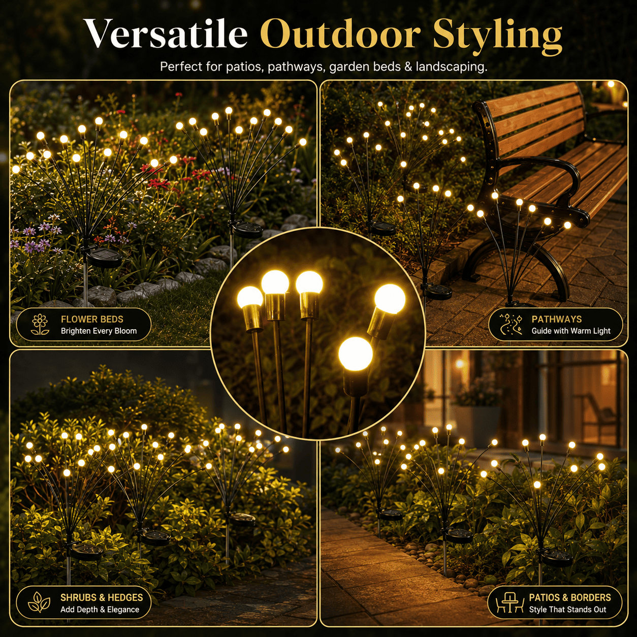 🔥Last Day 49% OFF- Solar Powered Firefly Garden Light