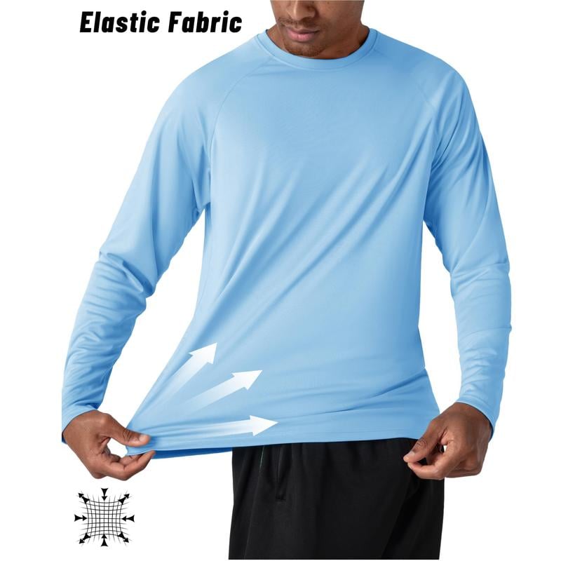 Men’s UPF 50+ Lightweight Quick-Dry Long Sleeve Sun Protection Shirt