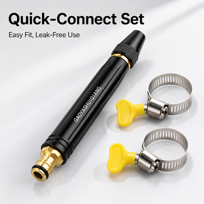 High-Pressure Hose Spray Gun with Brush Attachment