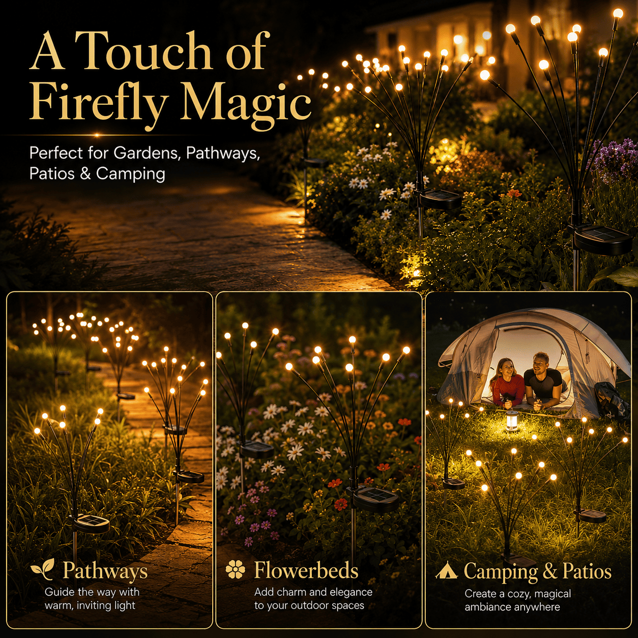 🔥Last Day 49% OFF- Solar Powered Firefly Garden Light