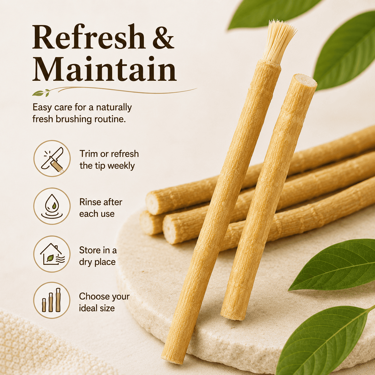 🌿🪥Natural Toothbrush Sticks – Middle Eastern Ancient Oral Care（Indvidually Wrapped）
