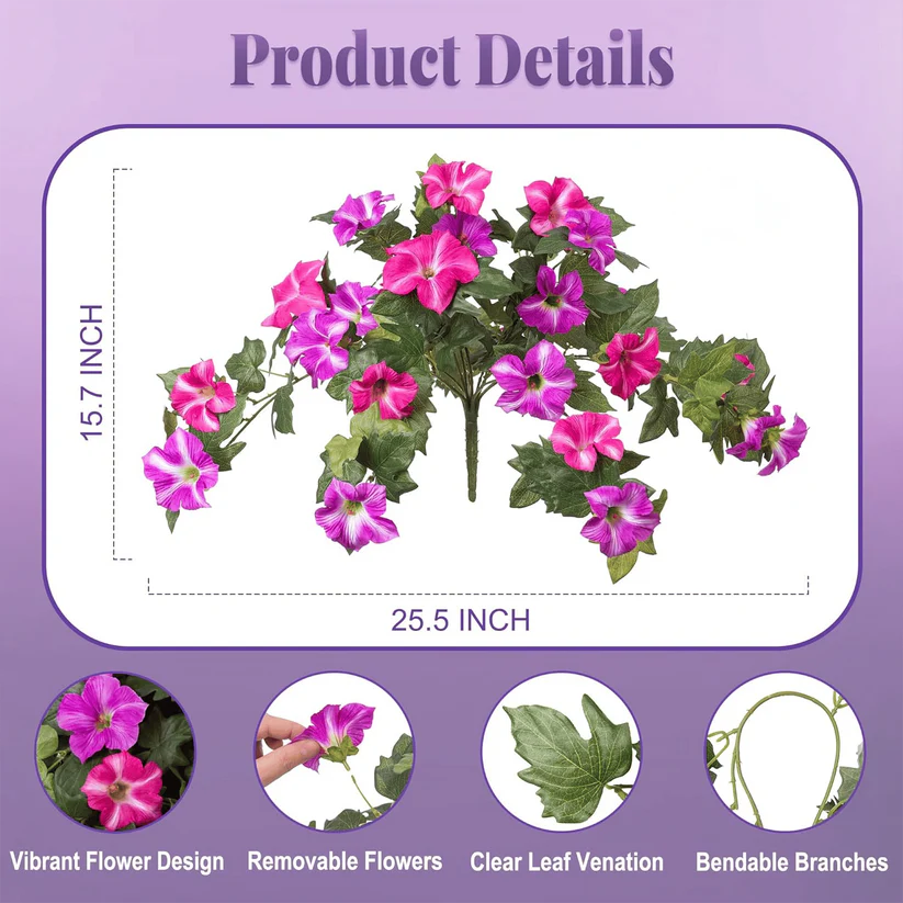 🔥Hot Sale 49% OFF🔥 Spring Faux Petunias – UV Resistant, No Fade, Long-Lasting