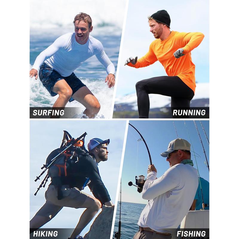 Men’s UPF 50+ Lightweight Quick-Dry Long Sleeve Sun Protection Shirt