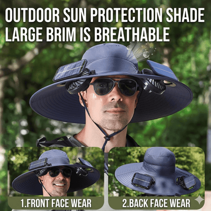 Stay Ice-Cold Under the Blazing Sun – The 2-in-1 Solar Powered Cooling Hat with Mist Spray.