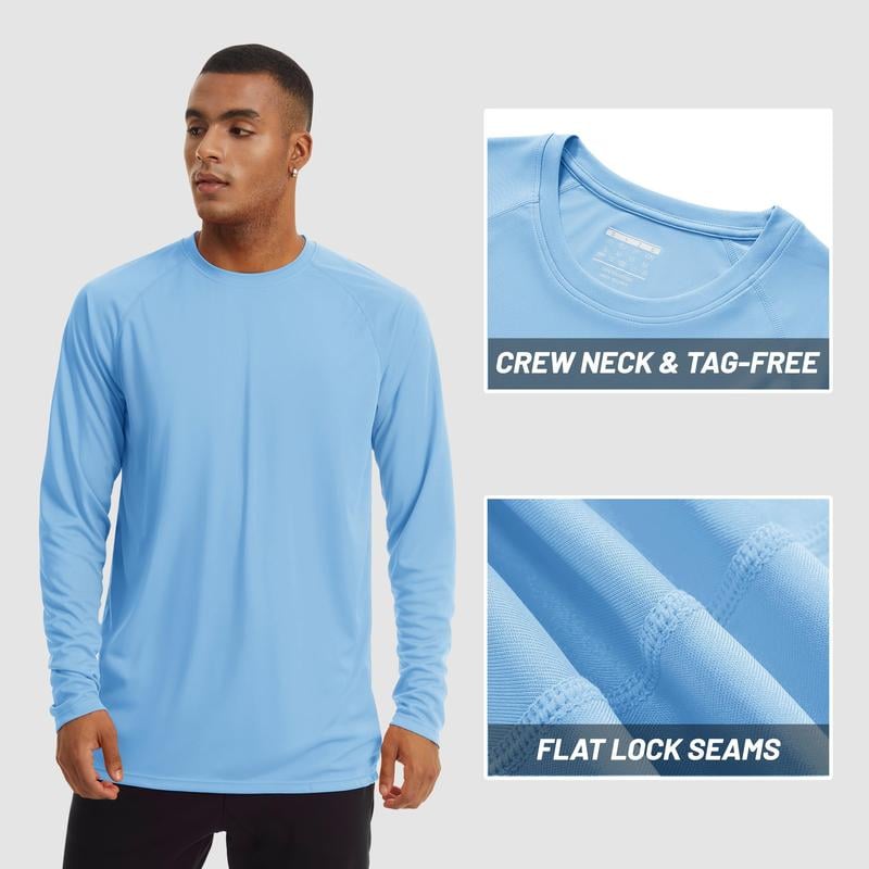 Men’s UPF 50+ Lightweight Quick-Dry Long Sleeve Sun Protection Shirt